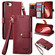 iPhone 16e / 17e Love Zipper Lanyard Leather Phone Case - Red
