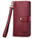 iPhone 16e / 17e Love Zipper Lanyard Leather Phone Case - Red