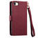 iPhone 16e / 17e Love Zipper Lanyard Leather Phone Case - Red