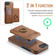 iPhone 16e / 17e MAGKING K1 MagSafe Detachable Wallet RFID Back Cover Phone Case - Brown
