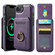 iPhone 16e / 17e MAGKING K1 MagSafe Detachable Wallet RFID Back Cover Phone Case - Purple