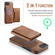 iPhone 16e / 17e MAGKING K2 Series MagSafe RFID Card Bag Detachable Phone Case - Brown