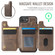 iPhone 16e / 17e MAGKING K3 Series MagSafe RFID Card Bag Detachable Phone Case - Coffee