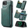 iPhone 16e / 17e MAGKING K3 Series MagSafe RFID Card Bag Detachable Phone Case - Green