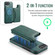 iPhone 16e / 17e MAGKING K3 Series MagSafe RFID Card Bag Detachable Phone Case - Green