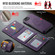 iPhone 16e / 17e MAGKING K4 Series MagSafe RFID Tri-fold Card Bag Detachable Phone Case - Purple