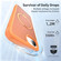 iPhone 16e / 17e Magnetic 360 Rotating Stand Airbag Shockproof Phone Case - Orange