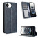 iPhone 16e / 17e Magnetic Buckle Retro Texture Leather Phone Case - Blue