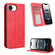iPhone 16e / 17e Magnetic Buckle Retro Texture Leather Phone Case - Red