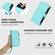 iPhone 16e / 17e Magnetic Closure 9 Card Slots Zipper Leather Case with Hand Strap - Mint Green