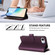 iPhone 16e / 17e Magnetic Closure 9 Card Slots Zipper Leather Case with Hand Strap - Purple