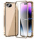 iPhone 16e / 17e Magnetic Double-buckle HD Tempered Glass Phone Case - Gold