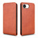 iPhone 16e / 17e Magnetic Vertical Flip Leather Phone Case - Brown