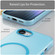 iPhone 16e / 17e MagSafe Frosted Translucent TPU + PC Full Coverage Phone Case - Blue