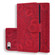 iPhone 16e / 17e Mandala Embossed Dual-Fold Calf Leather Phone Case - Red
