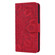 iPhone 16e / 17e Mandala Embossed Dual-Fold Calf Leather Phone Case - Red