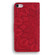 iPhone 16e / 17e Mandala Embossed Dual-Fold Calf Leather Phone Case - Red