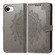 iPhone 16e / 17e Mandala Flower Embossed Leather Phone Case - Gray