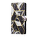 iPhone 16e / 17e Marble Bronzing Stitching Leather Phone Case - Black