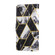 iPhone 16e / 17e Marble Bronzing Stitching Leather Phone Case - Black