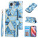 iPhone 16e / 17e Marble Bronzing Stitching Leather Phone Case - Blue