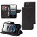 iPhone 16e / 17e Mercury Contrast Color Splicing Leather Phone Case - Black