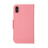 iPhone 16e / 17e Mercury Contrast Color Splicing Leather Phone Case - Pink