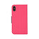 iPhone 16e / 17e Mercury Contrast Color Splicing Leather Phone Case - Rose Red