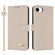 iPhone 16e / 17e Metal Bow Leather Phone Case with Hand Strap - Apricot