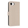 iPhone 16e / 17e Metal Bow Leather Phone Case with Hand Strap - Apricot