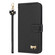 iPhone 16e / 17e Metal Bow Leather Phone Case with Hand Strap - Black