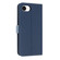 iPhone 16e / 17e Metal Bow Leather Phone Case with Hand Strap - Dark Blue