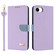 iPhone 16e / 17e Metal Bow Leather Phone Case with Hand Strap - Purple