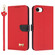 iPhone 16e / 17e Metal Bow Leather Phone Case with Hand Strap - Red