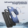 iPhone 16e / 17e Metal Rotation Holder MagSafe TPU Hybrid PC Phone Case - Navy Blue