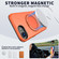 iPhone 16e / 17e Metal Rotation Holder MagSafe TPU Hybrid PC Phone Case - Orange