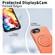 iPhone 16e / 17e Metal Rotation Holder MagSafe TPU Hybrid PC Phone Case - Orange