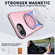 iPhone 16e / 17e Metal Rotation Holder MagSafe TPU Hybrid PC Phone Case - Pink