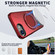 iPhone 16e / 17e Metal Rotation Holder MagSafe TPU Hybrid PC Phone Case - Red