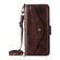 iPhone 16e / 17e Multi-card Slots Crossbody Cowhide Leather Phone Case - Brown