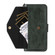 iPhone 16e / 17e Multi-card Slots Crossbody Cowhide Leather Phone Case - Green