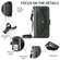 iPhone 16e / 17e Multi-card Slots Crossbody Cowhide Leather Phone Case - Green