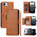 iPhone 16e / 17e Multi-Card Slots Zipper Wallet Leather Phone Case - Brown