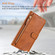 iPhone 16e / 17e Multi-Card Slots Zipper Wallet Leather Phone Case - Brown