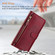 iPhone 16e / 17e Multi-Card Slots Zipper Wallet Leather Phone Case - Dark Red