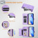 iPhone 16e / 17e Multi-Card Slots Zipper Wallet Leather Phone Case - Purple