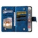 iPhone 16e / 17e Multi-Card Totem Zipper Leather Phone Case - Blue