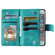 iPhone 16e / 17e Multi-Card Totem Zipper Leather Phone Case - Green