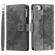 iPhone 16e / 17e Multi-Card Totem Zipper Leather Phone Case - Grey