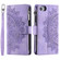 iPhone 16e / 17e Multi-Card Totem Zipper Leather Phone Case - Purple